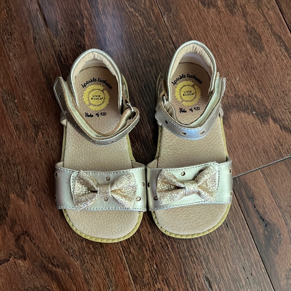 Livie and Luca gold sandals size 9
